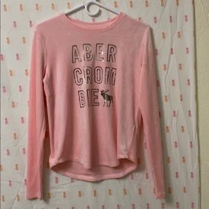 Abercrombie Kids 15/16 Pink Velvet Top 💖